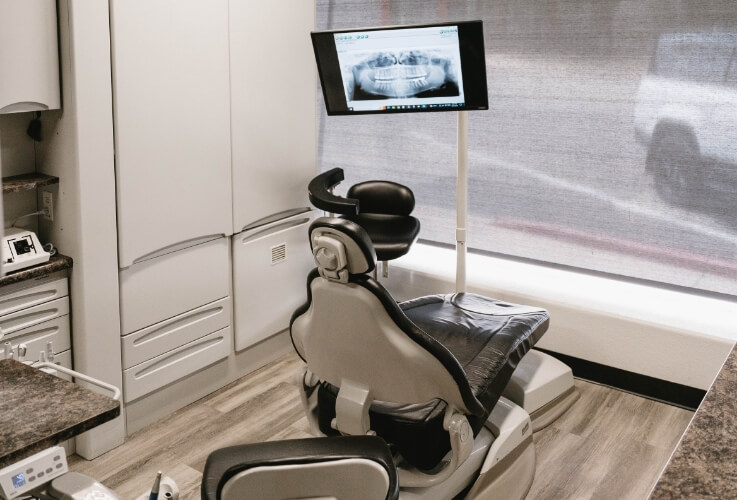 Modern dental exam room