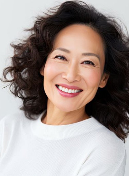 Portrait of middle-aged woman with attractive smile